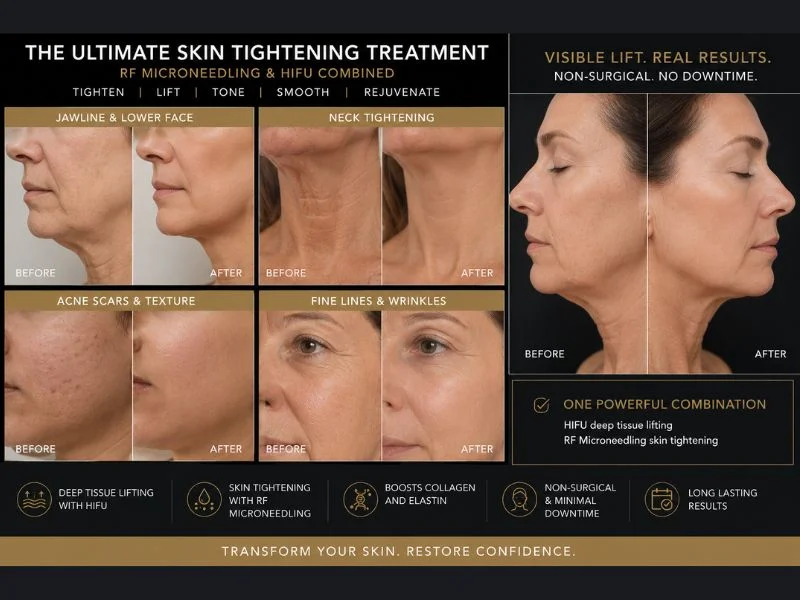 Results of combined treatment for the ultimate skin tightening treatment Coleshill